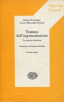 Trattato dell'Argomentazione - Volume primo, Perelman Chaïm; Olbrechts-Tyteca Lucie