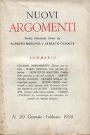 Nuovi Argomenti : Rivista Bimestrale ∙ N. 30 Gennaio – Febbraio 1958