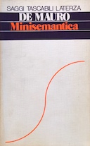 Minisemantica dei Linguaggi non Verbali e delle Lingue, De Mauro Tullio