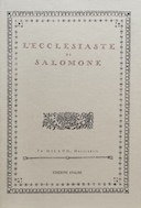 L'Ecclesiaste di Salomone (1773), Anonimo