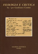 Filologia e Critica – Su / per Gianfranco Contini